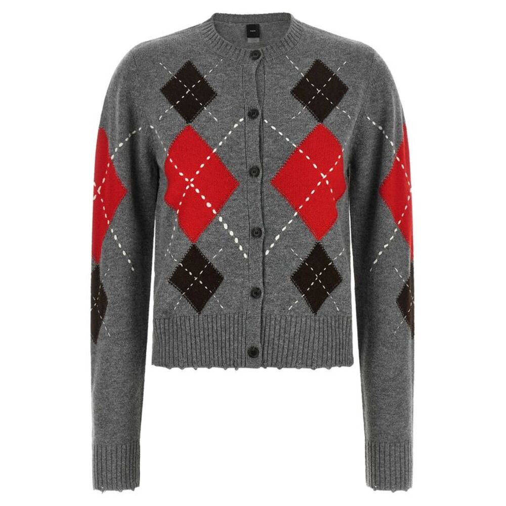 PINKO Gray Wool Women's Cardigan